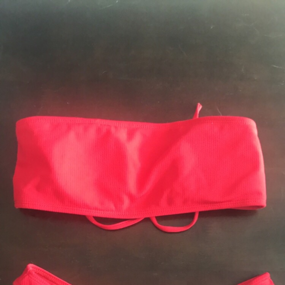 Red swimsuit